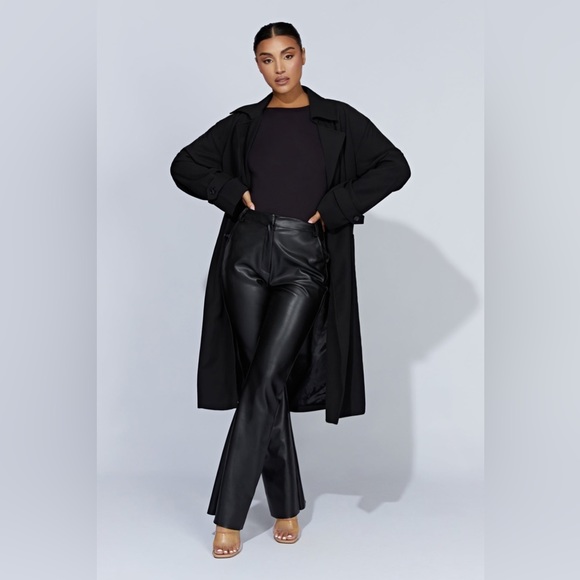 Meshki Kelly Super Oversized Trench Coat in Black Long Jacket - Picture 7 of 11